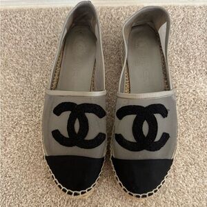 CHANEL Women's Espadrilles - Black and Gray